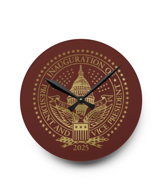 2025 Trump Inaugural Acrylic Wall Clock 