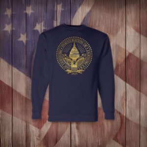 2025 Trump Inaugural Seal Navy Crewneck Fleece Sweatshirt