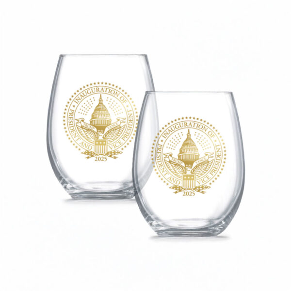 2025 Trump Inaugural Seal Wine Glasses