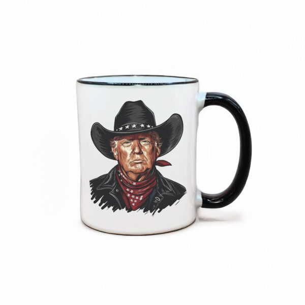 Trump 2024 President Cowboy Outlaw Flag Coffee Mug