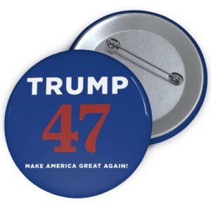 Trump 47 Make America Great Again Navy Buttons